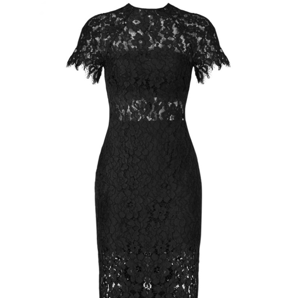 Alexis Black Lace Midi Dress - Picture 2 of 4